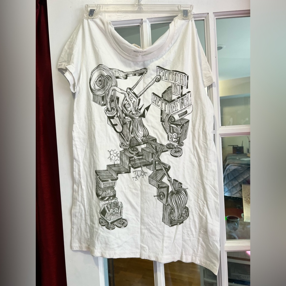Loomstate White Graphic Short Sleeve Tee